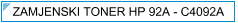 HP 92A / C4092A Zamjenski Toner - cijena - TONER OUTLET Zagreb