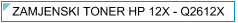 HP Q2612X (12X) Zamjenski Toner - cijena - TONER OUTLET Zagreb